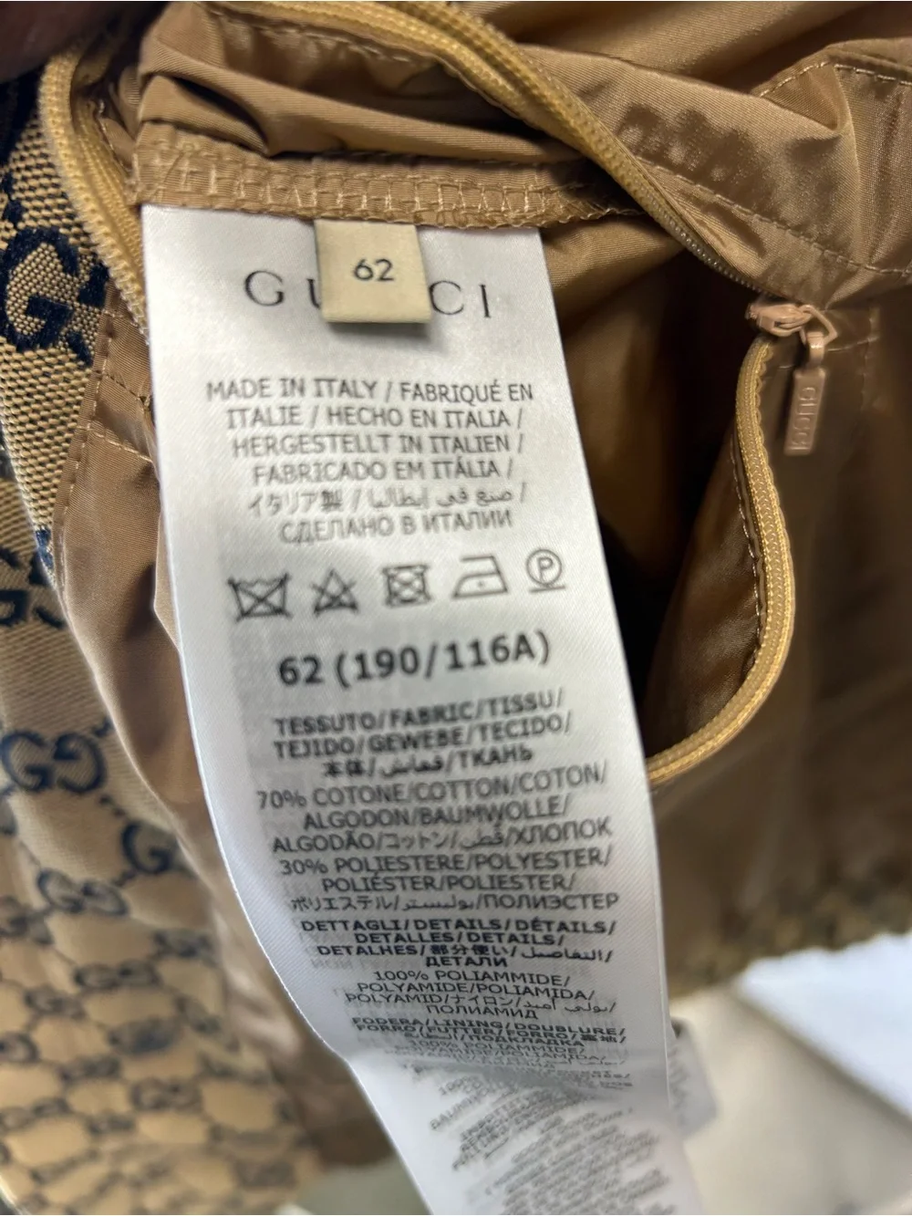 Gucci Gg Canvas Goose Down Jacket